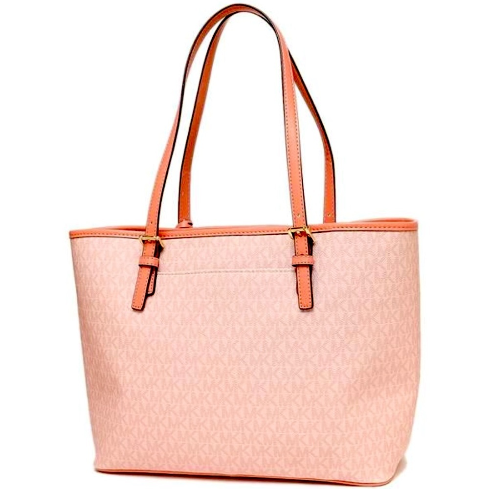 MICHAEL KORS JET SET TRAVEL MEDIUM CARRYALL TOTE SHERBERT MULTI COLOR - Picture 3 of 16
